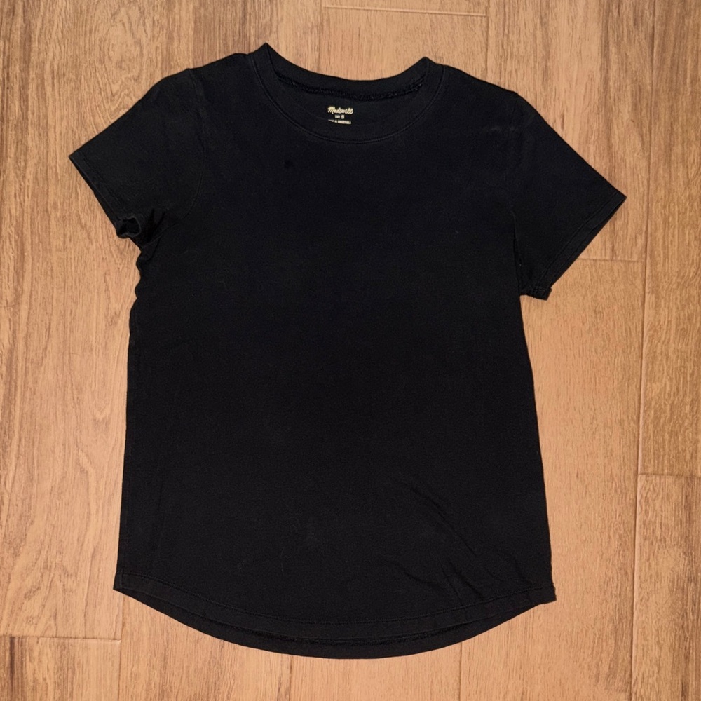 Madewell Black Crew Neck Tee size Small